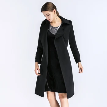 Stylish Women's Tailored Collar Slim Double-sided Woolen Overcoats For ...