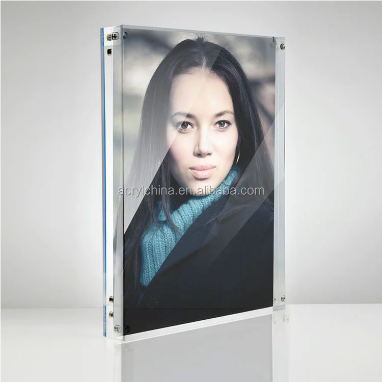 Free Standing Table Clear Block Frame Acrylic Photo Frames