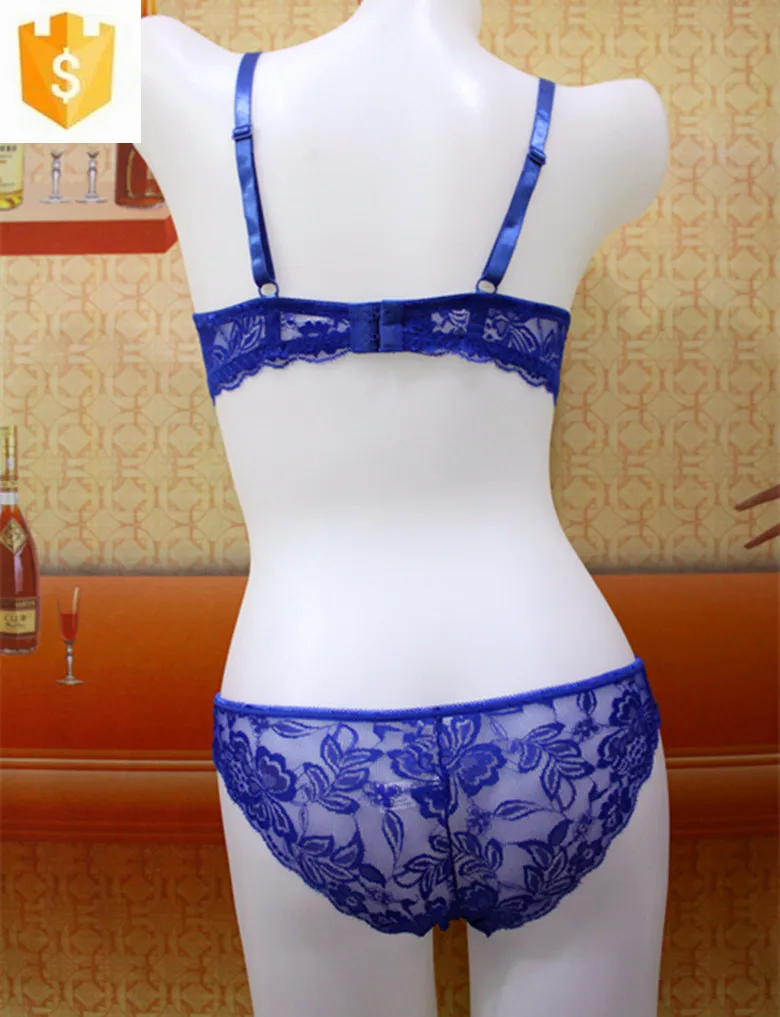 Wholesale Full Cup Lace Underwear Set Sheer Ladies Fashion Bra Set