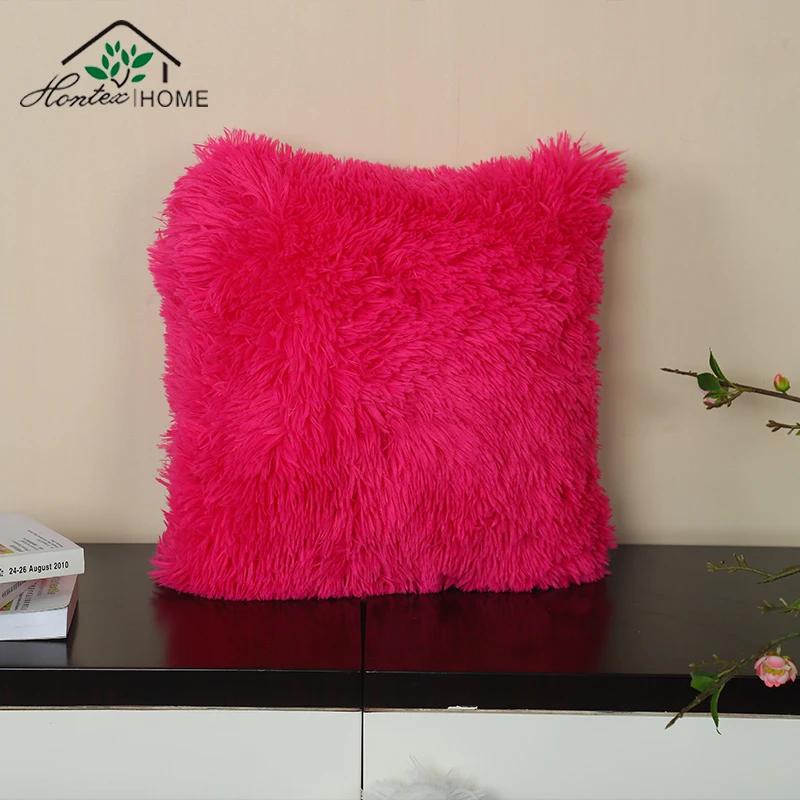 100 Polyester Cheap Pv Long Fleece Cushion Coral Pillow Luxury