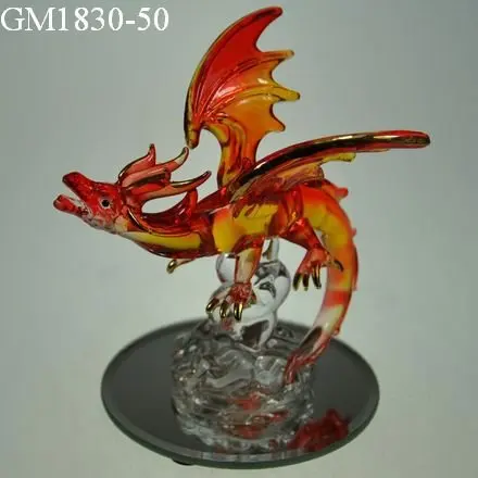 small glass dragon figurines