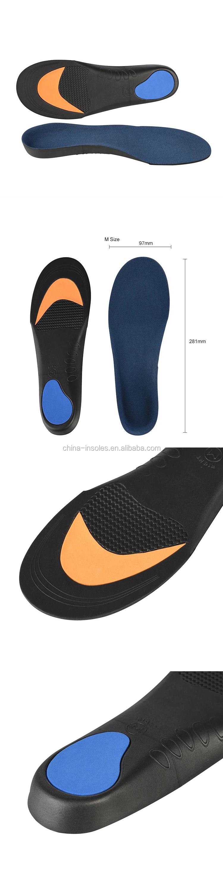 Foot care EVA orthopedic insoles for flat foot