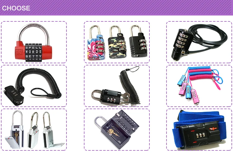 cable lock.combination lock.helmet lock