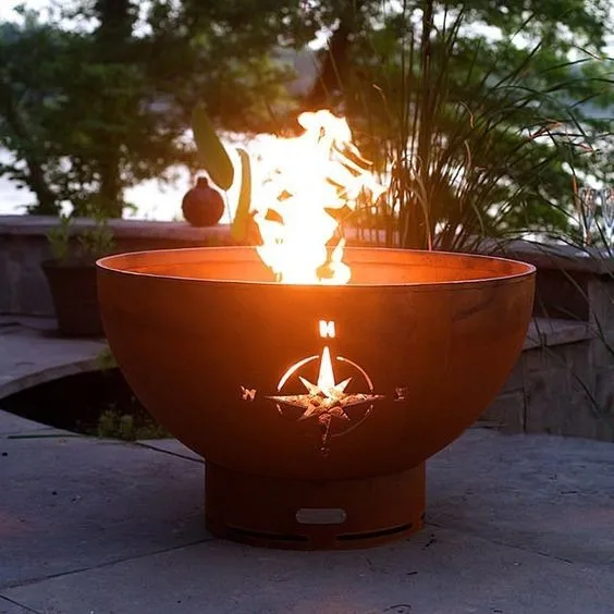 Plasma Laser Cnc Cutting Steel Sphere Fireball Fire Pit For Outdoor ...