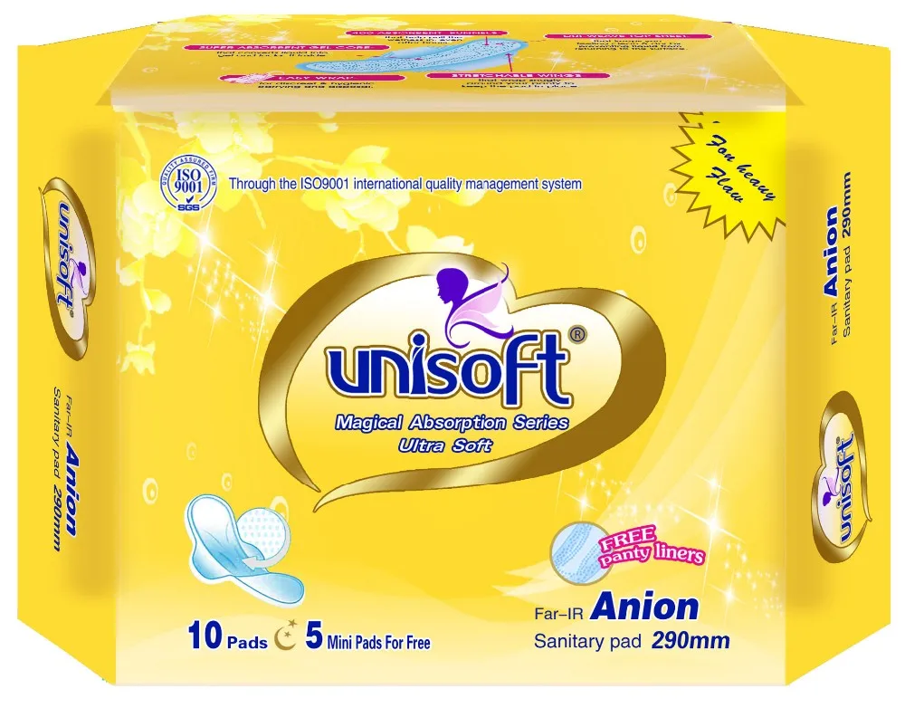 Organic Waterproof High Absorbent Pure Cotton Soft Ladies Sanitary Pads