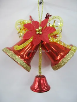 Hot Selling Hanging Outdoor Large Plastic Red Christmas Bell - Buy ...