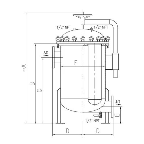 Water Cartridge Filter with 4 bags SUS304 Precision filter