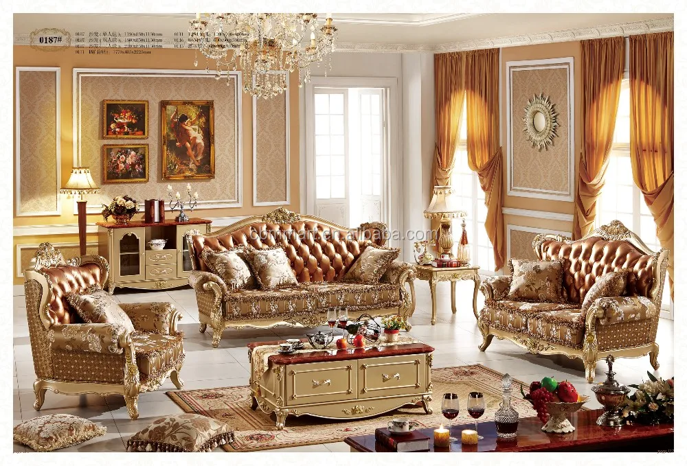 Luxury French Style Living Room Furniture Sofa And Cabinet - Buy Living ...
