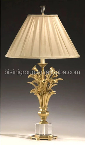 Luxury Decorative Bronze And Crystal Table Lamp With Casting Luxury Decorative Bronze And Crystal Table Lamp With Casting Flowers Lampshade Bf11 01291e
