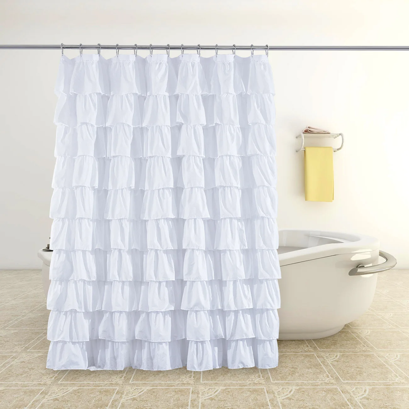 Low Price Wholesale Fireproof Polyester Shower Curtain For