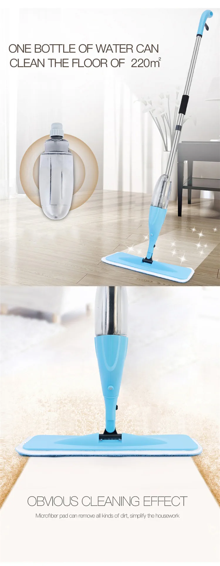 Vente en gros Vadrouille de sol à pulvérisation flash New