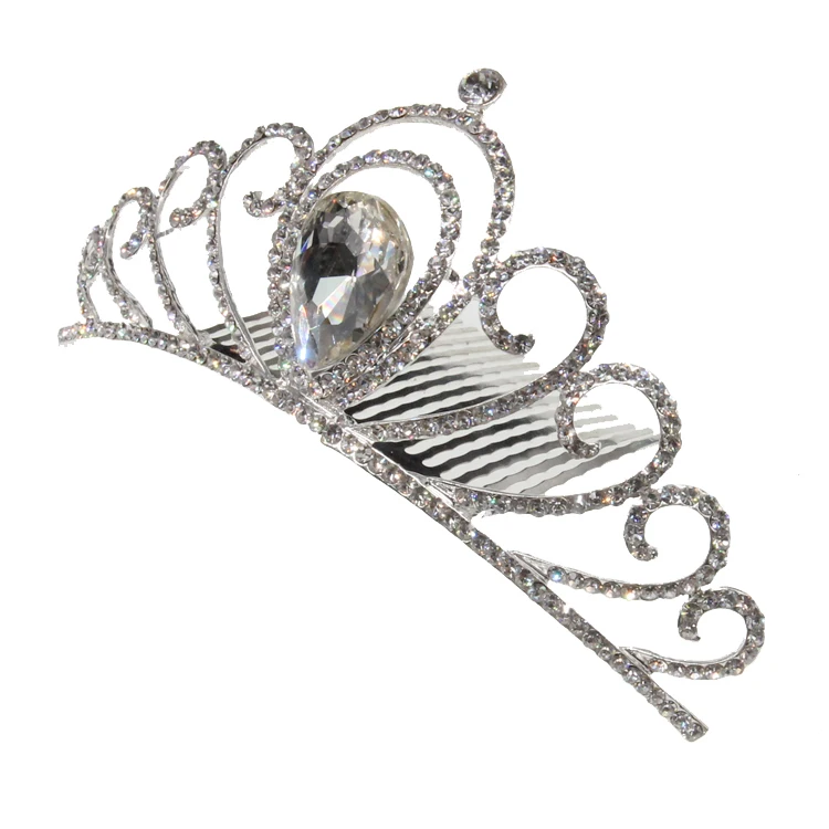 Princess Crown Tiara Comb Hairband Accessories Bridal Hair Jewelry
