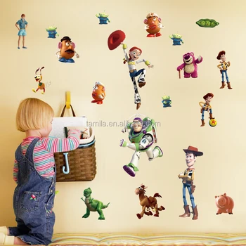 Kids Cartoon Toy Story Removable Wall Stickers Decor Art Movie Wallpaper Buy Decorative Plastic Wallpaper 3d Decorative Wallpaper Bedroom Decoration