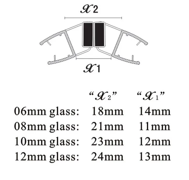 product shower sliding door magnetic weather pvc edging seal strip 008c-9