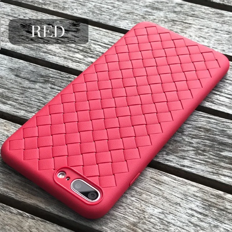 Braided leather-skin Soft TPU Case for iPhone 8 /8Plus Cover