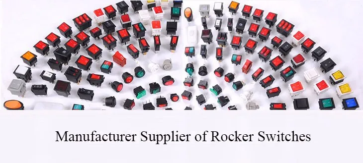 round rocker switch on off with led red light 3pin 6a 250vac 10a 125vac rocker switch