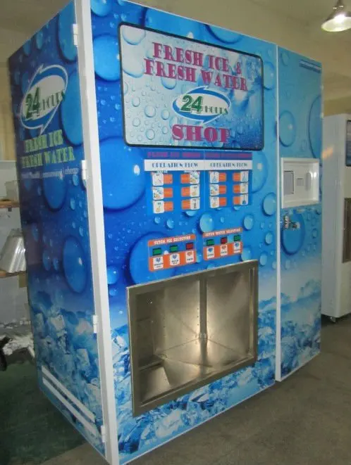 Cube Ice Vending Making Machine With Auto Bagging And Sealing Function ...