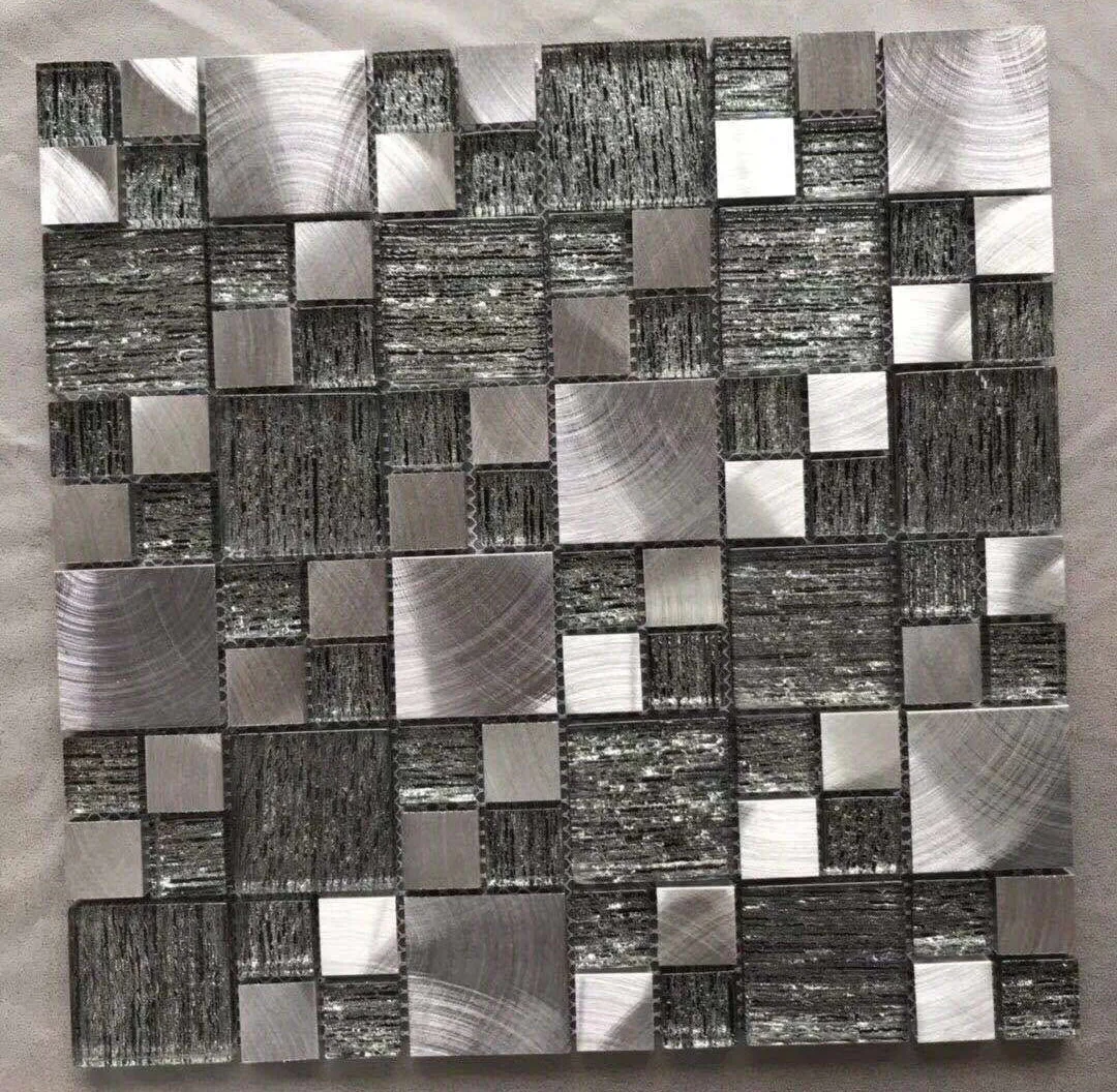 Elegance Home Decoration Metal Mosaic Wall Paper 3D Gold Mosaic