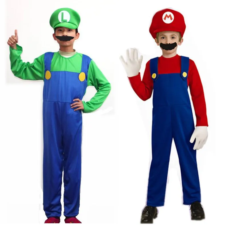 get quotations two color children super mario costumes kids cospplay hallowen costumes for kids