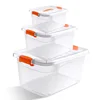 wholesale cheap clear plastic storage container bins tote with lid