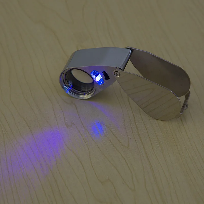 40x25 Jewelry Pocket Magnifier Led Uv Light Jewelry Magnifier Buy
