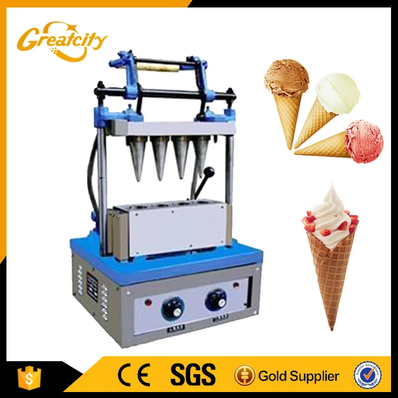 Hot Sale Semi Automatic Waffle Ice Cream Cone Wafer Biscuit Making