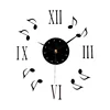 Roman digital notes decorative diy 3d acrylic wall clock