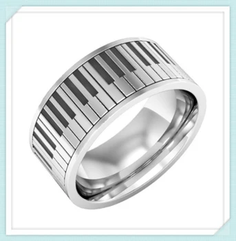 Stainless Steel Clic Pattern Enth And Epoxy 9mm Width Piano Rings Stainless Steel Clic Pattern Enth And Epoxy 9mm Width Piano Rings