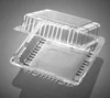 disposable PET plastic transparent clamshell food hinged container