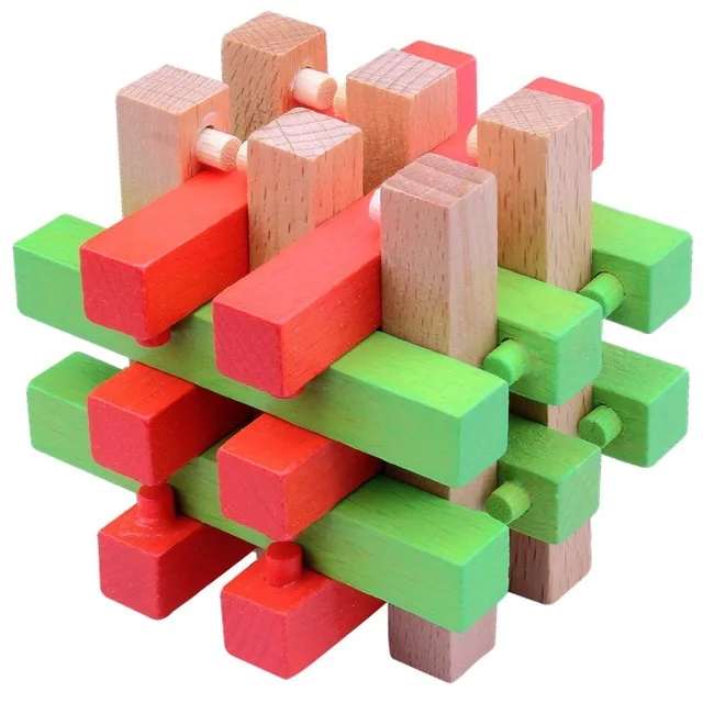Chinese Adults Intelligence Puzzle Toys 3D Wooden Brain Teaser Luban Lock GS1 