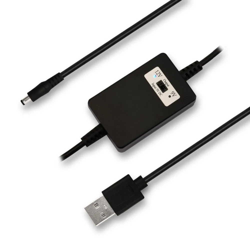 USB to 9v, 5v to 12v Step Up, USB to DC Booster Cable DC 5V Boost to 9V 12V  Voltage Converter Step‑Up Digital Power Regulator