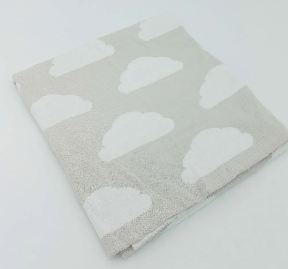 Zero Defect 100cotton 12gauge Gg Cloud Design Soft Baby Knit Throw