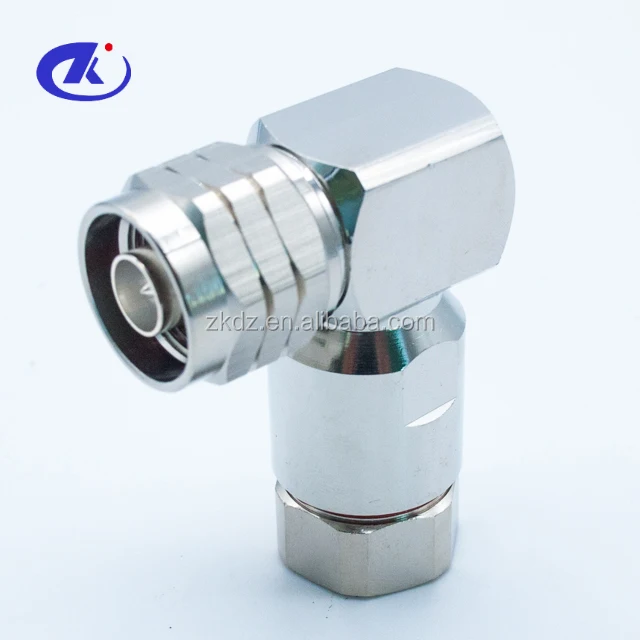 N type right angle plug connector for 1/2 superflexible cable
