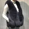 2018 Wholesale Fashion European Style Fox Fur Vest Female Winter Warm Fox Fur Women's Vest Fur