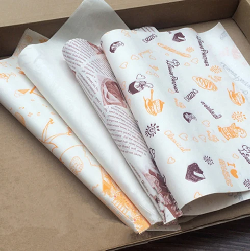 Deli food wrapping paper with custom logo printed