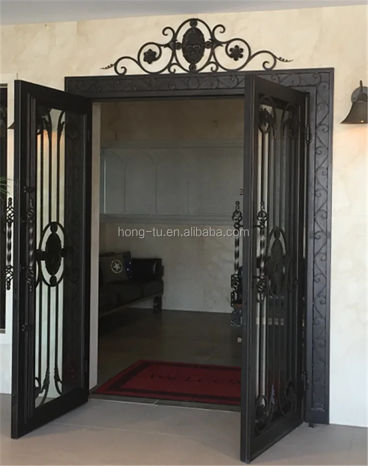 Glass and Finish Options single wrought iron door