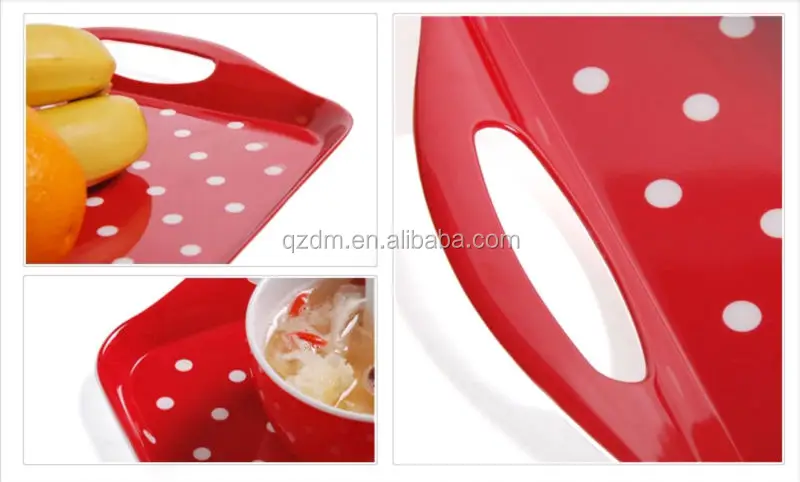 Korea Melamine Serving Tray With Handles