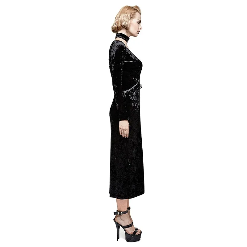 Y-735 Christmas Gothic retro palace laced back velvet party long dress coat