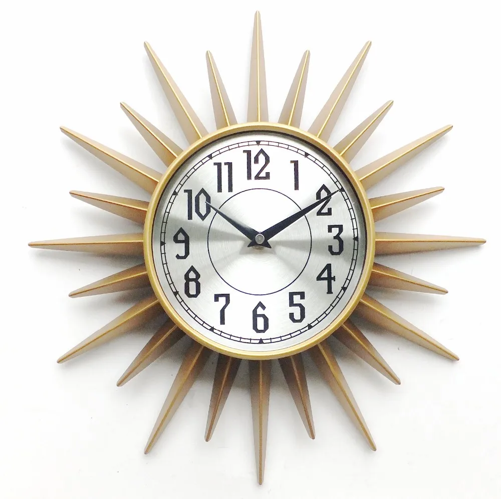 Gold Sun Shape Decorative Wall Clock Buy Wall Clock,Clock,Wall Clock