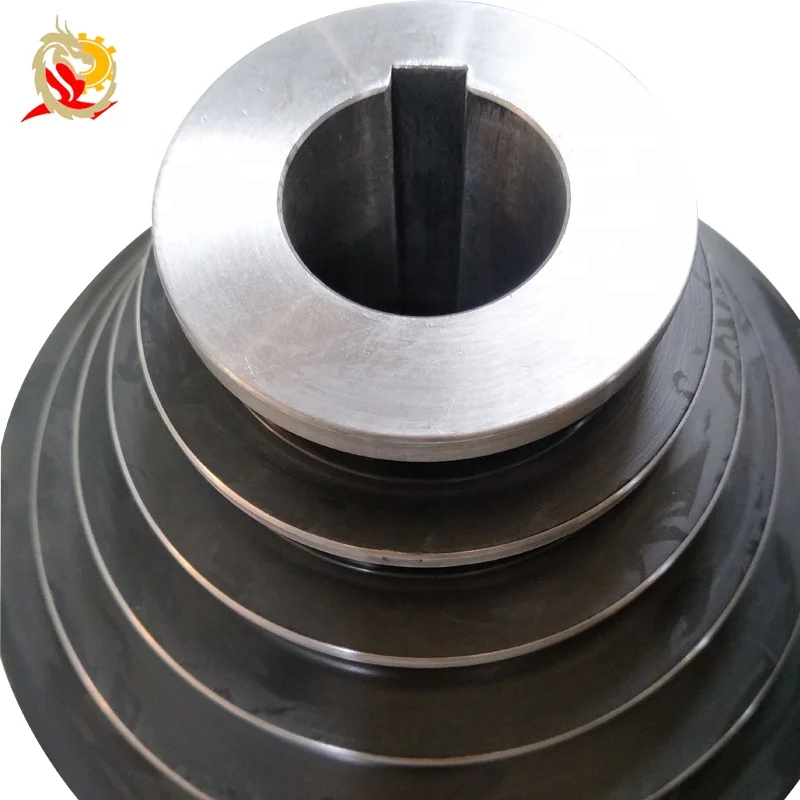 Stainless Steel Cone Capstan Flat Belt Pulley Ceramic Coating Pulley