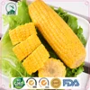 Organic low-fat sweet corn snacks