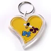 Twisted heart shape style acrylic keychain with logo