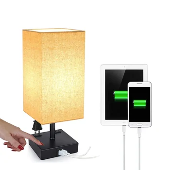 table lamp with usb port and power outlet