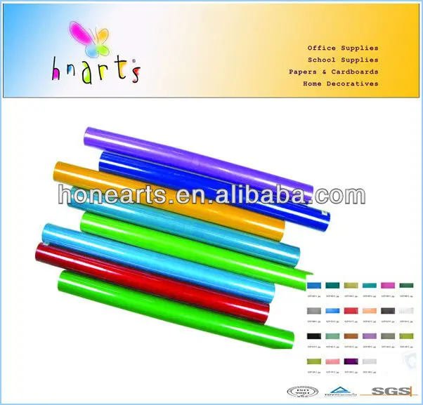 transparent color pvc decorative film,clear self-adhesiv pvc film