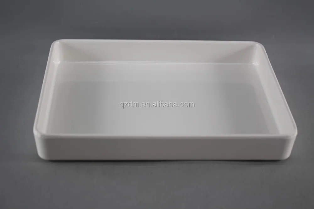 10" Melamine white tray , White hotelware tray