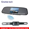 Wireless car rearview camera system with 4.3 inch mirror monitor