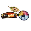 Sew on Iron on style square shaped applique embroidery patch t shirt patches embroidered custom logo wholesale in China