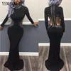 YSMARKET 2018 New Women's Sexy Midriff Long Maxi Dresses Prom Evening Party Diamonds Mermaid Elegant Dress EK0930