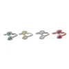 micro pave cubic zirconia women finger jewelry adjust tear drop cubic zirconia ring