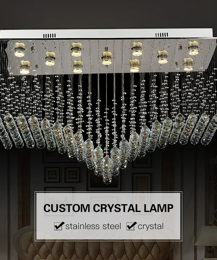 Energy saving large golden hotel lobby decorative european luxury led crystal modern chandelier